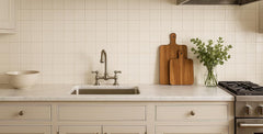 4x4 Almond Ceramic Tile-Box of 10 pcs