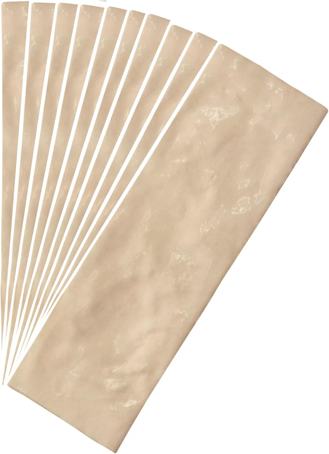 Tenedos HTCFD 2.5x8 Glossy Handmade Look Ceramic Wall Tile – Spanish Zellige Style Subway Tile for Kitchen Backsplash, Bathroom, and Fireplace (1 Box, 38 Pieces, 5.32 Sqft Coverage)