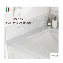 Carrara Marble Floor Doorway Threshold (Marble Saddle) Polished for Shower Curb, Window Sill, Vanity Backsplash, Floor Transition