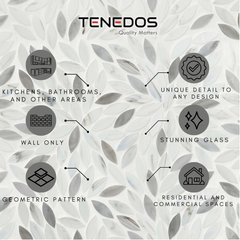 Tenedos Elysian Wave Glass Mosaic Tile-1 piece