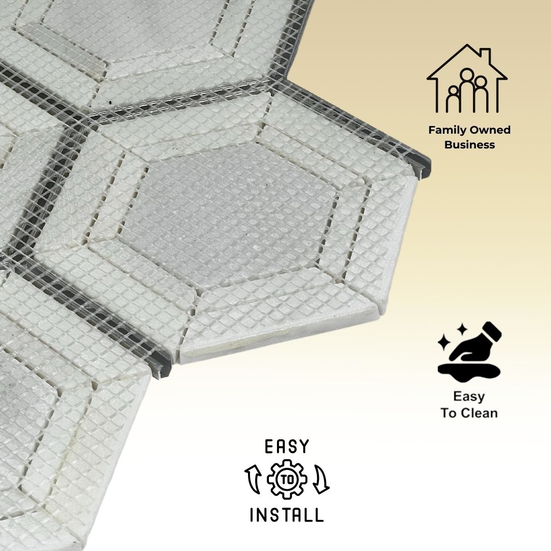 Tenedos HTC151 Pyrite Stone Metal Blend Mesh Mounted Mosaic Tile 10.83 in. x 12.44 in. x 8mm (0.94 sq. ft/Case) (Gold)