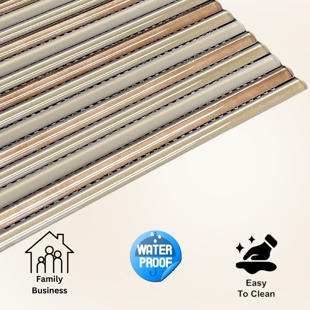 Tenedos HTC198 Amber Ridge Glass Mosaic Tile