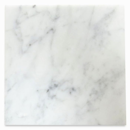 Tenedos Bianco Greyish Carrara Premium Italian 6x6 Marble Polished Wall Floor Tile 1 Square Feet (4 pieces)