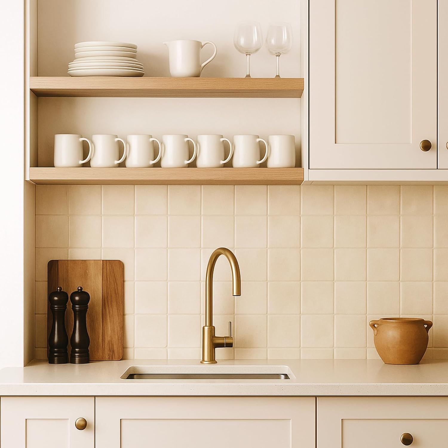 Tenedos Matte Porcelain Subway Zellige Look Tile – 4x4 Inches Wall and Floor, Backsplash for Kitchen, Bathroom, Shower,Fireplace Accent-for Restaurant Hotel Cafe Spa