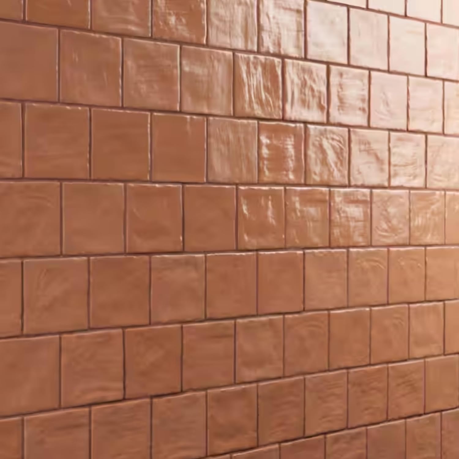 Tenedos 4x4 Inch HTCFD Premium Quality Matte Zellige Ceramic Tile with Subtle Shimmer | Handmade Look Moroccan Square Wall Tile for Kitchen Backsplash & Bathroom Wall