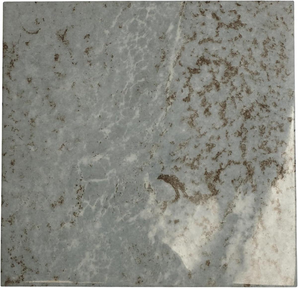 Tenedos HTCPW Blue Marble Look 6"x6" Glossy Porcelain Tile – Polished Stone-Effect Wall & Backsplash Tile for Bathroom Kitchen Shower