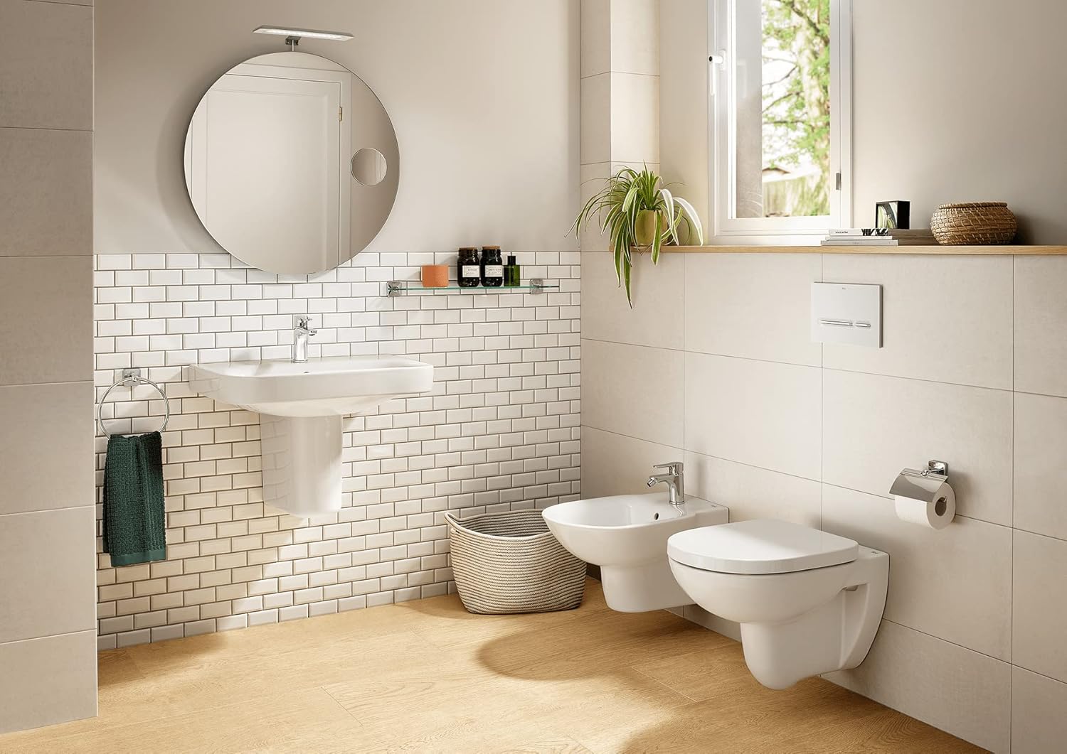 2x4 White High Gloss Porcelain Wall Tile with Beveled Edge – Mesh Mounted 12x12 Sheet