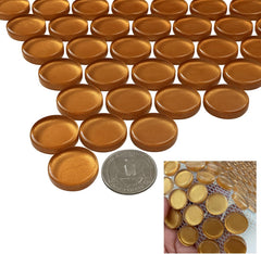 Tenedos HTC333 Shimmer Glossy Penny Round Glass Mosaic Tile 12x12 Sheet for Bathroom Wall, Shower, and Kitchen Backsplash – Sparkling Reflective Finish