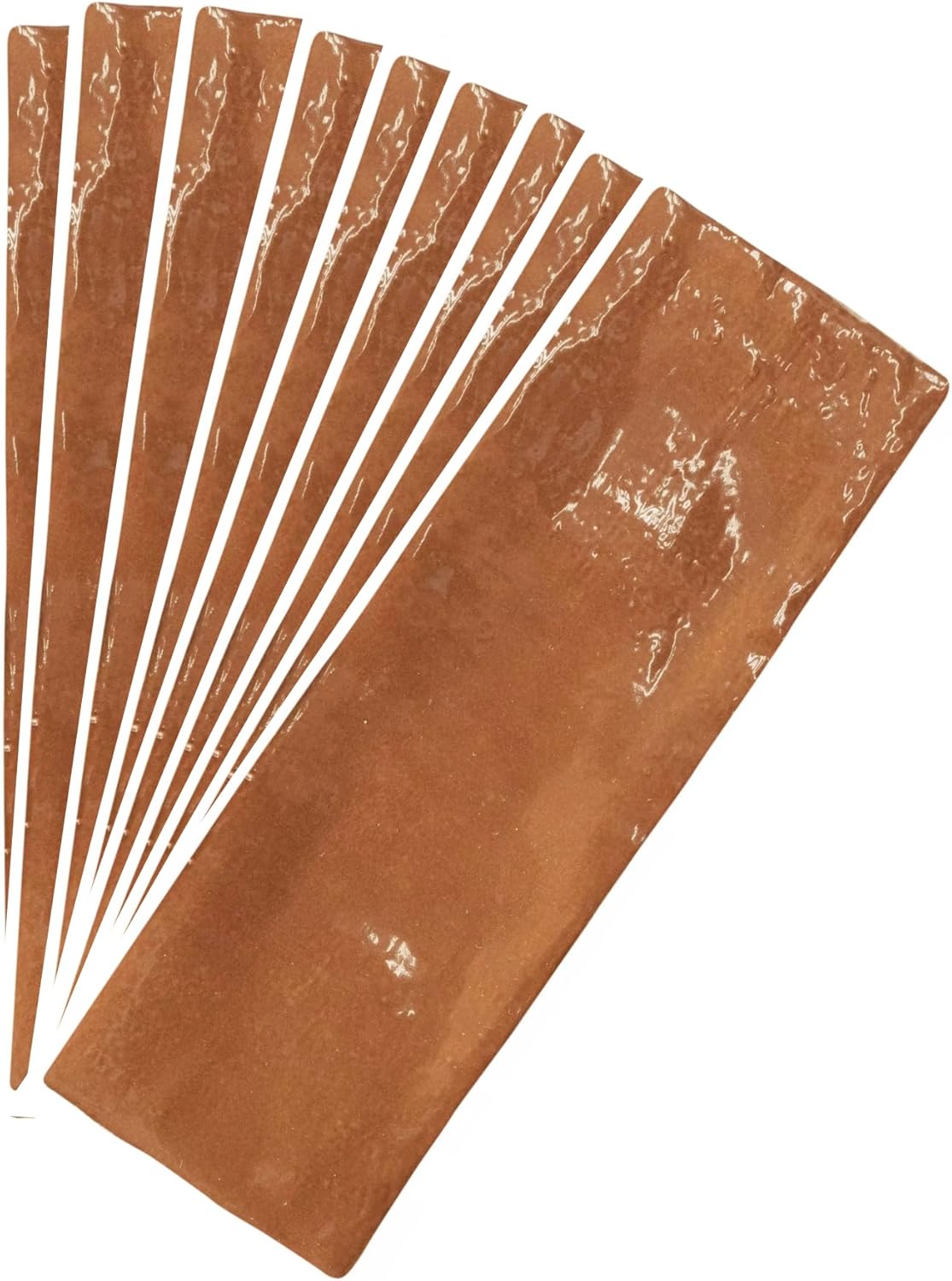 Tenedos HTCFD 2.5x8 Glossy Handmade Look Ceramic Wall Tile – Spanish Zellige Style Subway Tile for Kitchen Backsplash, Bathroom, and Fireplace (1 Box, 38 Pieces, 5.32 Sqft Coverage)