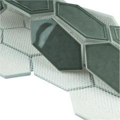 Tenedos Bright Picket Glass Mosaic Tile – 13.3" x 10.2" Glossy Finish, Kitchen Backsplash, Bathroom, Shower Wall & Accent Tile