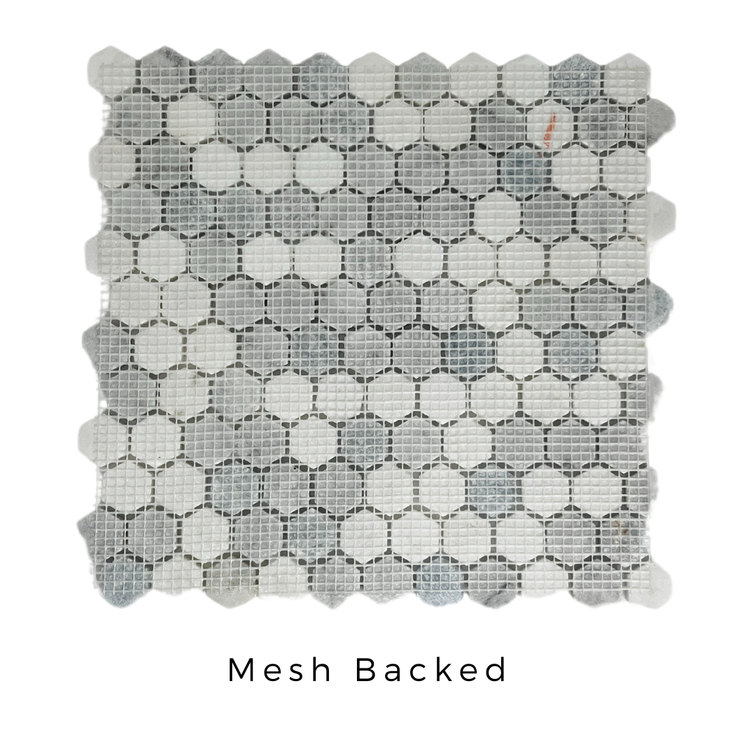 Tenedos Alezza Polished Marble Mesh-Mounted Mosaic Tile