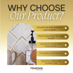 Tenedos Diaspore Gold 10 in. x 14 in. Stone Metal Mesh-Mounted Mosaic Tile- 1 piece