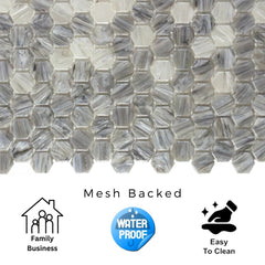 Tenedos HTC266 Lustrous Horizon Ombre Glass Mosaic Tile