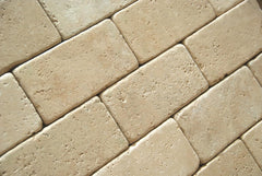 Ivory Light Travertine 3x6 Tumbled Subway Tile - Natural Stone Field Tile for Kitchen Backsplash, Bathroom Walls, Showers, Accent Walls & Flooring