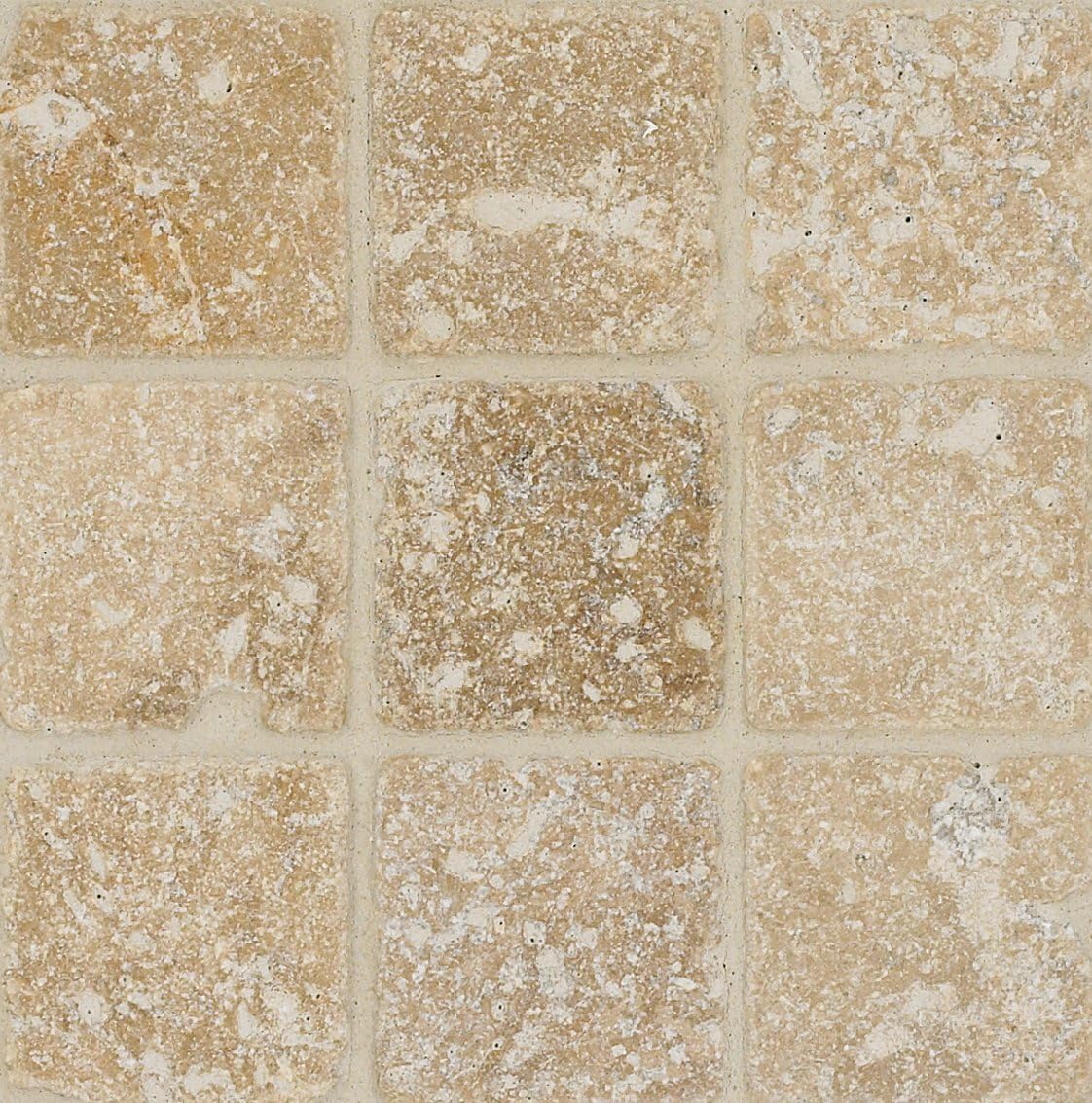 Natural 4x4 Beige Stone Wall & Floor Accent Tile – Rustic Finish, Indoor Outdoor Use