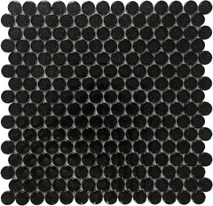 Tenedos HTC333 Shimmer Glossy Penny Round Glass Mosaic Tile 12x12 Sheet for Bathroom Wall, Shower, and Kitchen Backsplash – Sparkling Reflective Finish