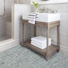 Tenedos Green Mist Honed Marble Tile – 2” x 8” Premium Natural Stone for Bathroom Floor, Shower Walls, Kitchen Backsplash, Fireplace Surround & Indoor Wall/Floor (1 Sheet)