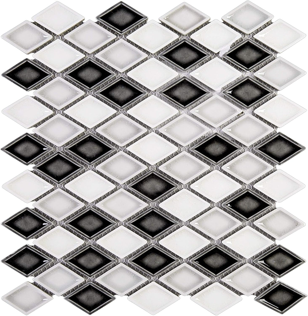 Handmade-Style Gray Diamond Porcelain Wall Tile