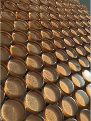 Tenedos HTC333 Shimmer Glossy Penny Round Glass Mosaic Tile 12x12 Sheet for Bathroom Wall, Shower, and Kitchen Backsplash – Sparkling Reflective Finish