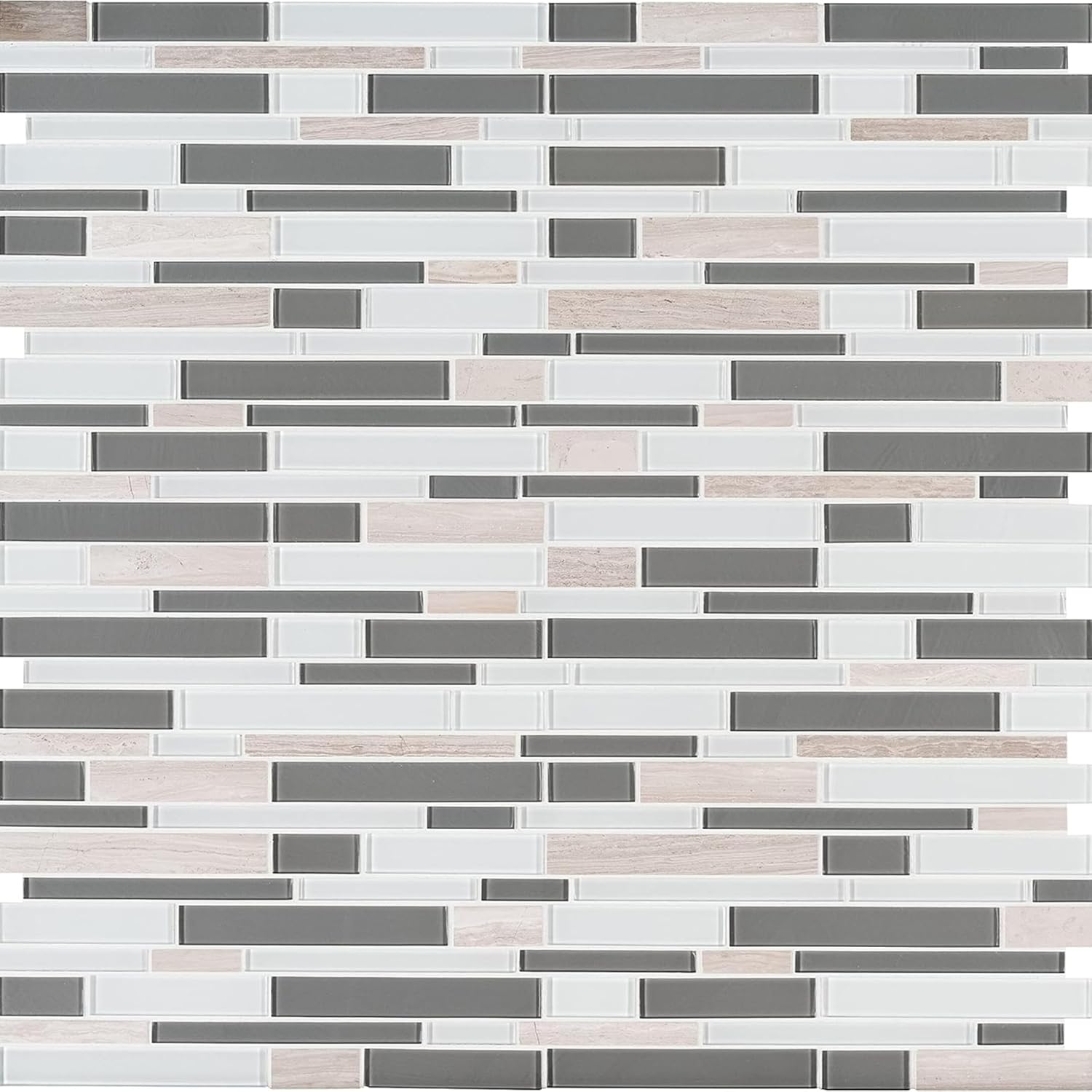 Tenedos Gray Cliff Interlocking Natural Stone Mosaic Tile 12x12 Mesh Mounted Sheet for Kitchen Backsplash Bathroom Walls Shower Accents and Home Interior Decor (10 Sheets)
