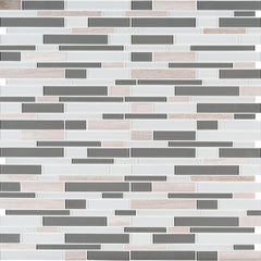 Tenedos Gray Cliff Interlocking Natural Stone Mosaic Tile 12x12 Mesh Mounted Sheet for Kitchen Backsplash Bathroom Walls Shower Accents and Home Interior Decor (10 Sheets)