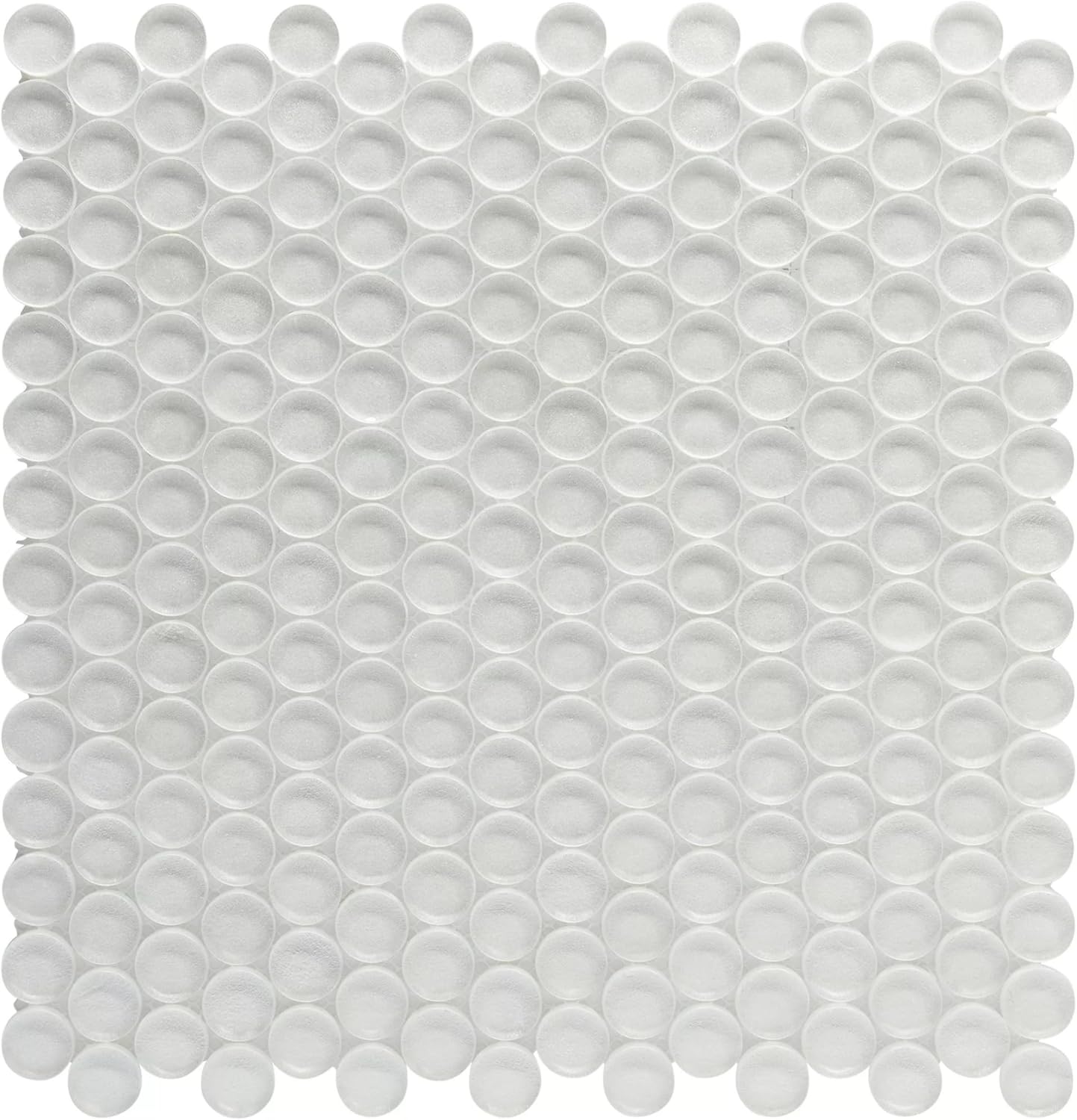 Tenedos HTC333 Shimmer Glossy Penny Round Glass Mosaic Tile 12x12 Sheet for Bathroom Wall, Shower, and Kitchen Backsplash – Sparkling Reflective Finish