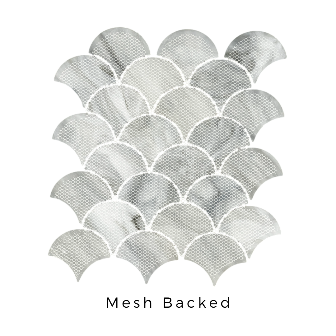 Tenedos Moonlit Scales Mosaic Glass Mosaic Tile-1 piece