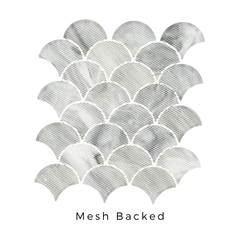 Tenedos Moonlit Scales Mosaic Glass Mosaic Tile-1 piece