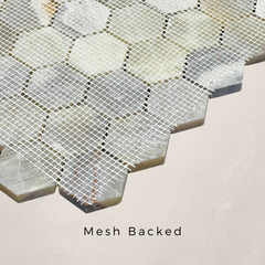 Beryl Onyx Hexagon Marble Tile- 1 piece