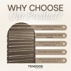 Tenedos HTC198 Amber Ridge Glass Mosaic Tile