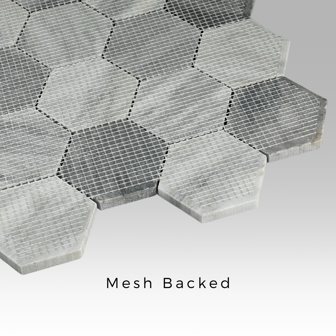 Hematite Calacatta Hexagon Marble Tile-1 piece