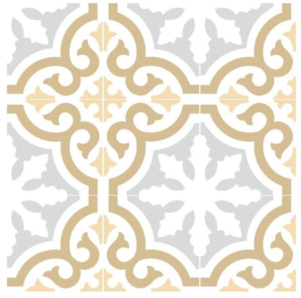 Tenedos Celeste Square 8x8 Gray White Tan Compact Porcelain Floor Tile, Laundry Room