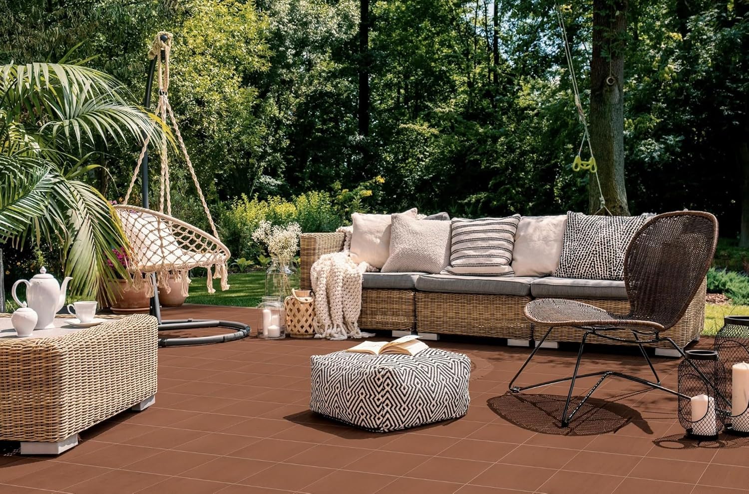 6x6 Colonial Red Smooth Quarry Tile – Durable Ceramic Floor Wall Tile Indoor and Outdoor Use,Matte Finish, Non-Slip Surface, Great For Restaurant Hotel Kitchen Spa, Premium Grade- 44 Tile Box