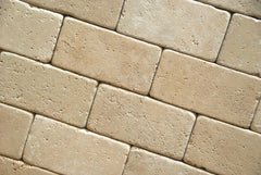 Ivory Light Travertine 3x6 Tumbled Subway Tile - Natural Stone Field Tile for Kitchen Backsplash, Bathroom Walls, Showers, Accent Walls & Flooring