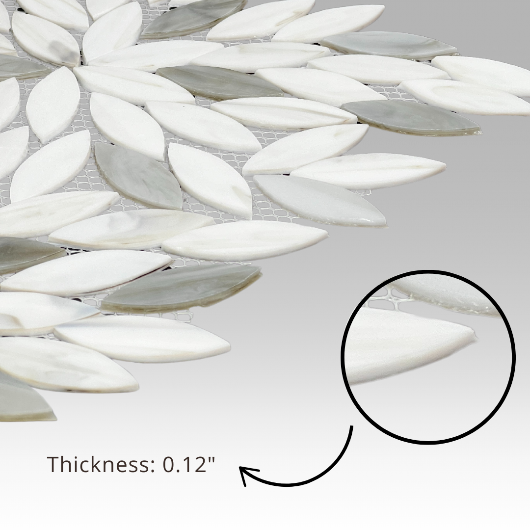 Tenedos Elysian Wave Glass Mosaic Tile-1 piece