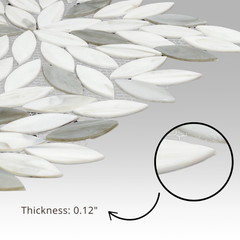 Tenedos Elysian Wave Glass Mosaic Tile-1 piece