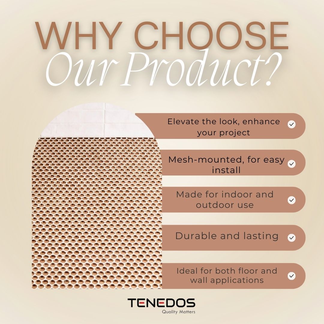 Tenedos HTC200 Copper Penny Glass Mosaic Tile