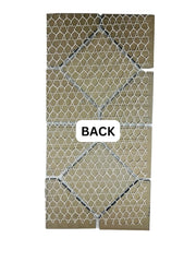 Aqua Marine with Marble Blue Diamond Porcelain Lineup Border Pool Wall Tile Backsplash on 6x12 Mesh Easy Installation for Kitchen, Bathroom, Accent Decor