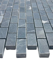 Tenedos TOTTD-BRK-1X2 Ocean Gray 1x2 Brick Honed Marble Flooring Wall Tile for Kitchen Backsplash, Bathroom Wall, Accent Wall, Fireplace Surround