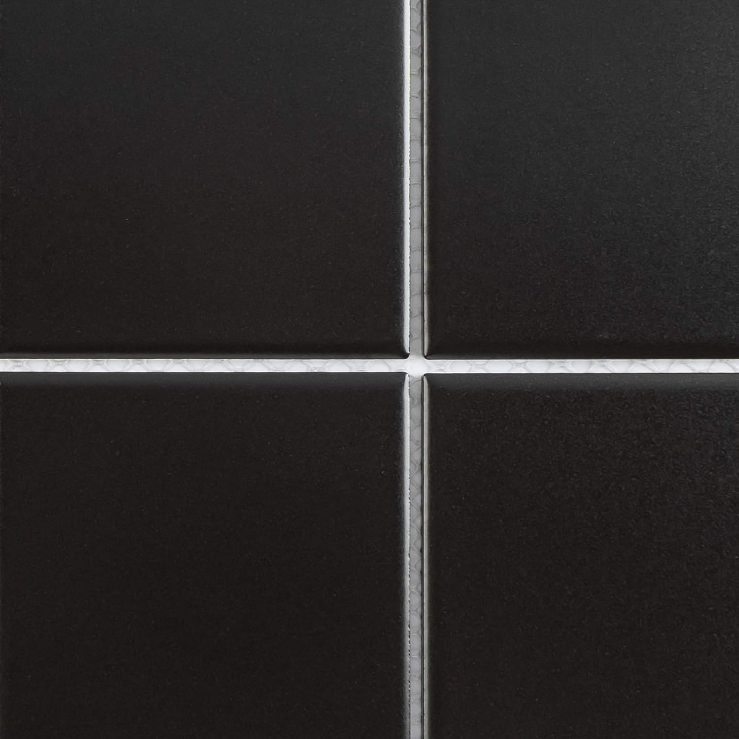 BT-PM14 4" x 4" Square Black Porcelain (Matt Finish) Floor & Wall Tile Mosaic Tile