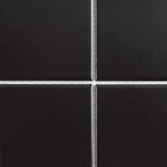 BT-PM14 4" x 4" Square Black Porcelain (Matt Finish) Floor & Wall Tile Mosaic Tile