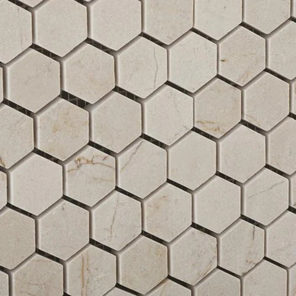 Tenedos Crema Marfil 1" Hexagon Polished/Honed Mosaic Tile