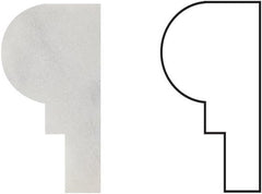 White Bianco Carrara Marble 2x12 Ogee Chair Rail Liner Trim Wall Tile