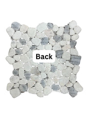 MS International White Polished Pebbles 12 in. x 12 in. Marble Floor & Wall Tile - Box of 5 sqf