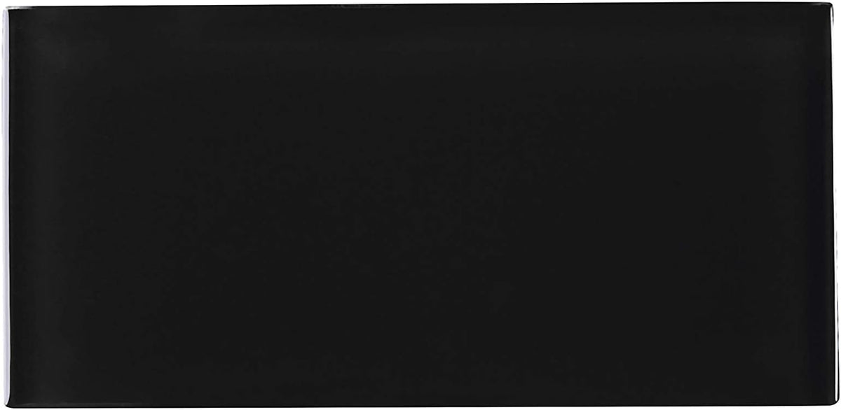 3x6 Black Glass Subway Wall Tile