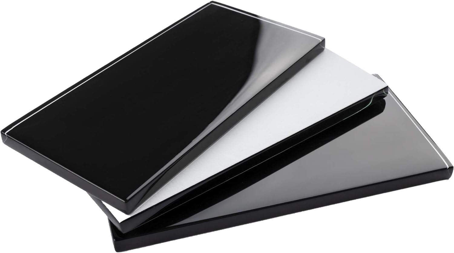 TCSAG-04 3x6 Black Glass Subway Wall Tile -Kitchen and Bath Backsplash