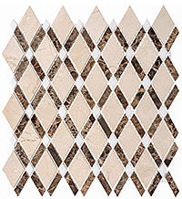 GT Glass Wall Tile Diamond Crema Marfil DS-56