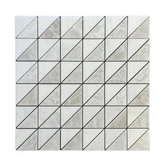 Tenedos HTC173 Nordic Edge Square Marble Mosaic Tile Matte Finish