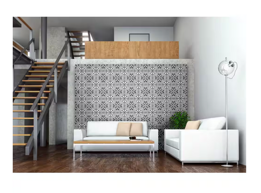 Encaustic Amantus 8 in. x 8 in. Matte Porcelain Patterned Look Floor and Wall Tile (5.16 sq. ft./Case)