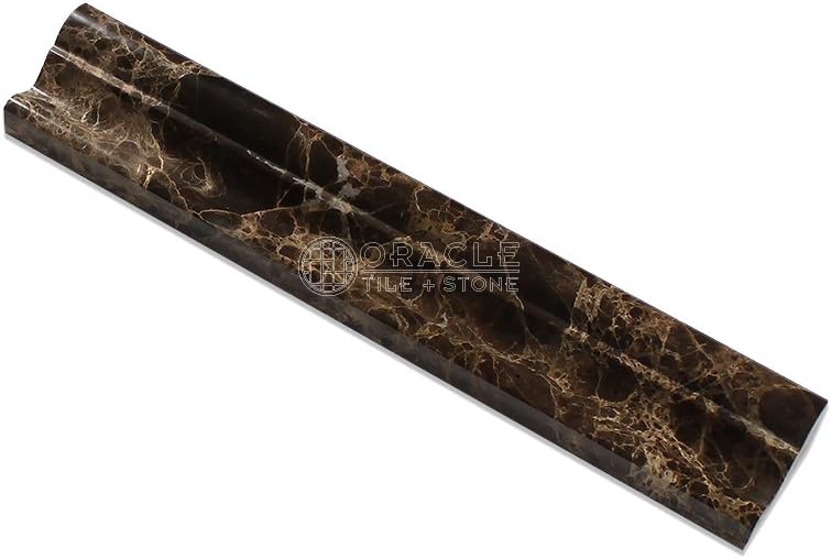 Emperador Dark Spanish Marble Crown Mercer Molding Trim Wall Tile Polished